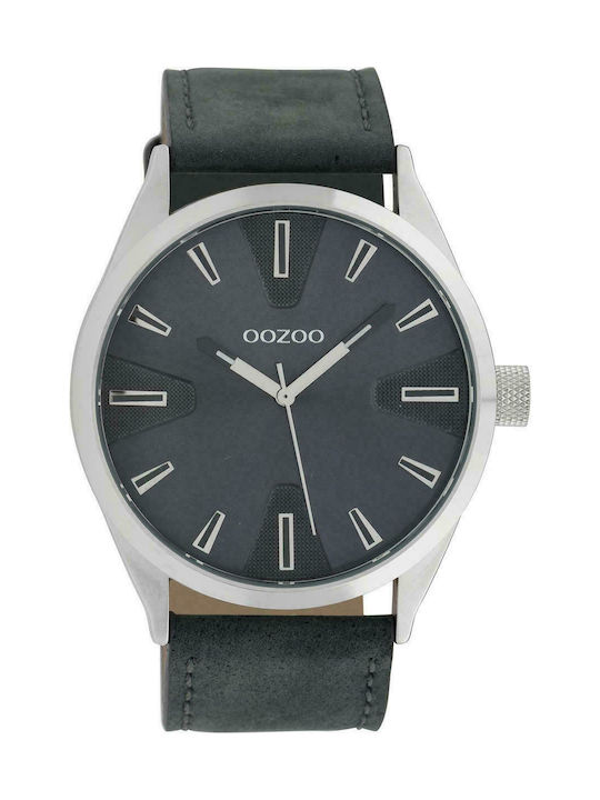 Oozoo Timepieces XL Blue Leather Strap