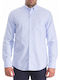 Long-sleeved Cotton Shirt Light Blue