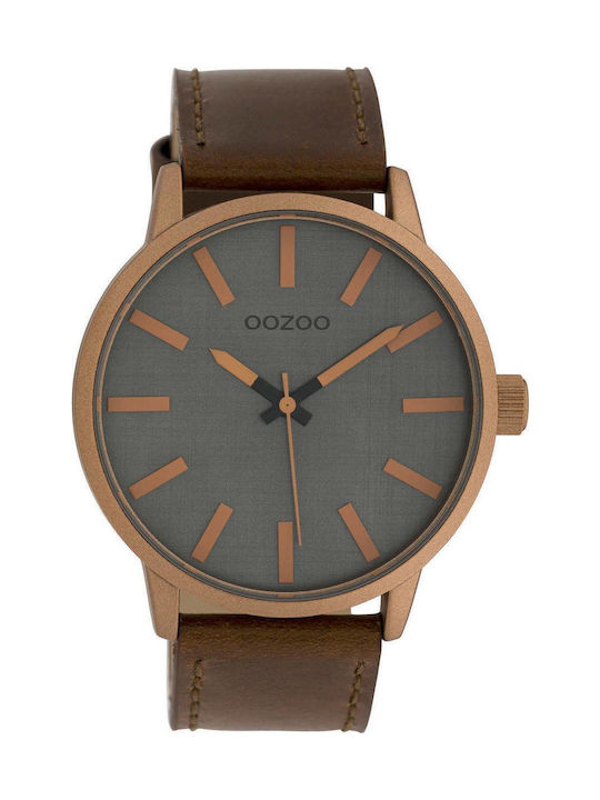 Oozoo Watch with Brown Leather Strap