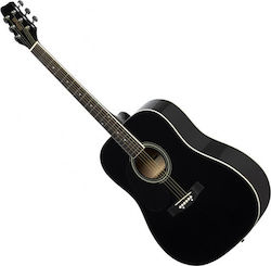 Stagg Ακουστική Κιθάρα SA20D LH για Αριστερόχειρες Black Black