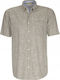 Camel Active Men's Shirt Short Sleeve Cotton Beige