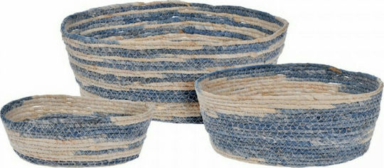 Zaros Set de coșuri decorative Blue 3buc