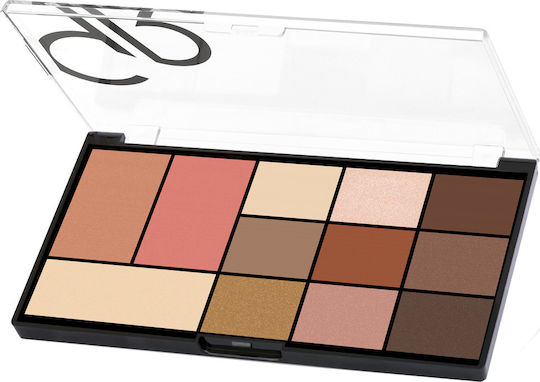 Golden Rose City Style Makeup Palette for Face & Eyes 01 Warm Nude 23.9gr