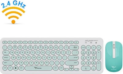 Alcatroz Jellybean A2000 Kabellos Tastatur & Maus Set Englisch US Blau