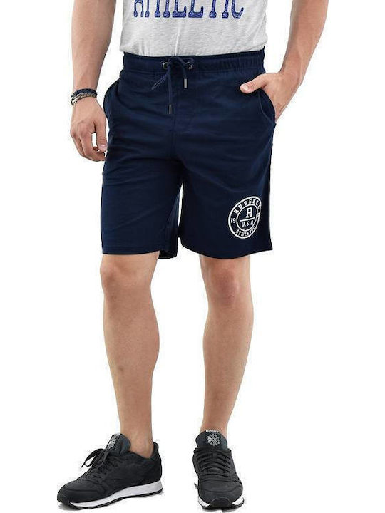 Russell Athletic Raw Edge Rosette Men's Athletic Shorts Blue