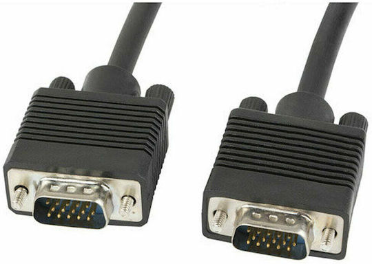 Lanberg Кабел VGA мъжки - VGA мъжки Черен 1.8м (CA-VGAC-10CC-0018-B)