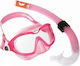 Aqualung Silicone Diving Mask Set with Respirator Combo Mix Pink