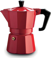 Pezzetti Italexpress Stovetop Espresso Pot 6Cups Roșu