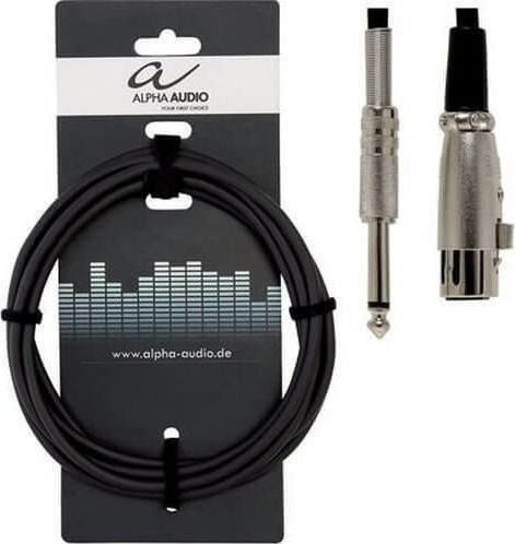 Alpha Audio Cable XLR female - 6.3mm male Μαύρο 9m P69A12