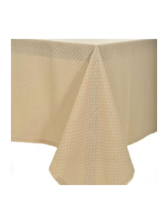 Silk Fashion Τραπεζομάντηλο Πουά Beige 140x140εκ.