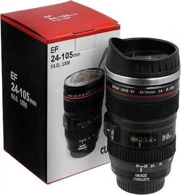 Caniam EF 24-105mm Sticlă Termos Plastic Negru 400ml