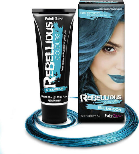 Paintglow Rebellious Vopsea Temporară De Păr Fără Amoniac Blue Lagoon 70ml