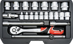 Yato YT-38561 Καστάνια με Καρυδάκια 3\8" 22τμχ Yato YT-38561 Καστάνια με Καρυδάκια 3\8" 22τμχ