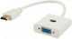 Savio Μετατροπέας HDMI male σε VGA female Λευκό 1τμχ CL-27/B