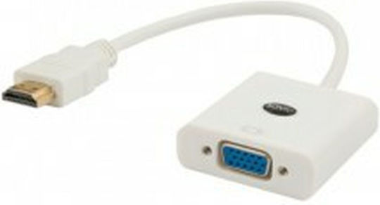 Savio Μετατροπέας HDMI male σε VGA female Λευκό 1τμχ CL-27/B