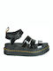 Blaire Δερμάτινα Γυναικεία Σανδάλια Flatforms Μαύρα