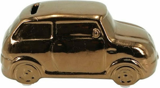 Marhome Mini Cooper Κουμπαράς Κεραμικός Χρυσός 17x8x7.5cm