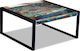 Square Coffee Table from Solid Wood Multicolour L80xW80xH40cm.