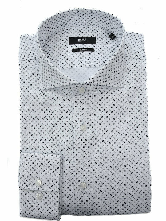 Hugo Boss Jason Men's Shirt Long Sleeve Cotton White