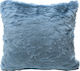 Ilis Home Decorative Pillow Case 18225 Fur Petrol Blue 45x45cm