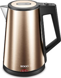 Sogo KET-SS-7705-GD 1.7lt με Ισχύ 1830W Χρυσός Sogo KET-SS-7705-GD 1.7lt με Ισχύ 1830W Χρυσός