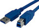 Akyga USB 3.0 Кабел USB-A мъжки - USB-B мъжки Син 1.8м AK-USB-09