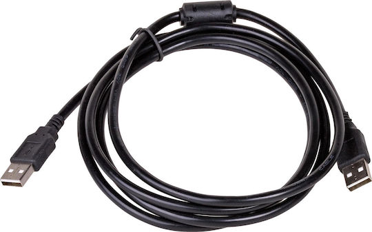 Akyga USB 2.0 Кабел USB-A мъжки - USB-A мъжки Черен 1.8м AK-USB-11