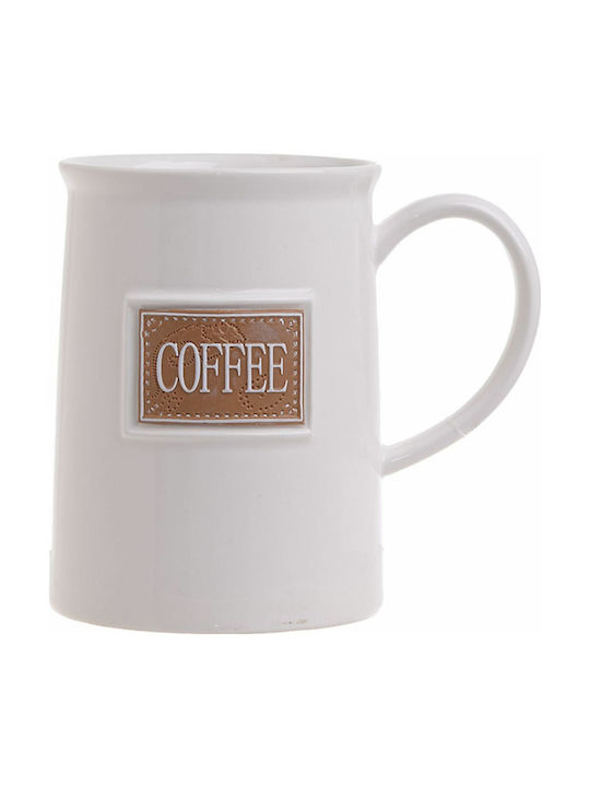 Inart Mug from Porcelain White 2pcs