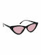 Eyelead Women's Sunglasses with Black Plastic Frame and Pink Lens L 652