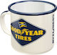 Nostalgic Art Goodyear Enamel Cup White 250ml