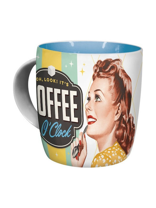 Nostalgic Art Coffee O' Clock Say it 50s Ceramic Cup Multicolour 330ml 43019