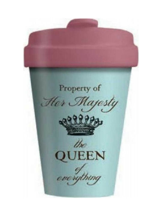 Chic Mic Queen's Bamboo Cup with Lid Blue 400ml