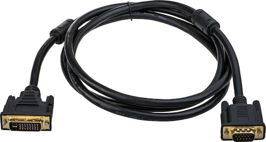 Akyga Kabel DVI-I-Stecker - VGA-Stecker 1.8m Schwarz (AK-AV-03)