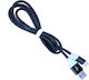 Omega Braided USB 2.0 to micro USB Cable Μαύρο 1m (OUFBB3MBOXB)