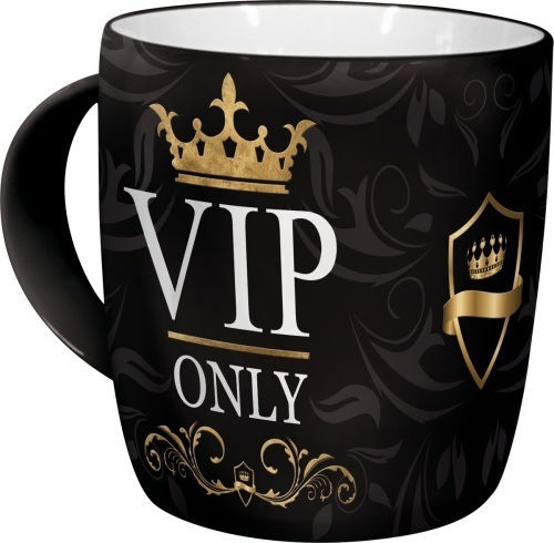 Nostalgic Art VIP Only Mug Ceramic Black 330ml