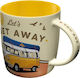 Nostalgic Art Volkswagen VW Bulli - Lets Get Away! Tasse Keramik Beige 330ml 43032 1Stück