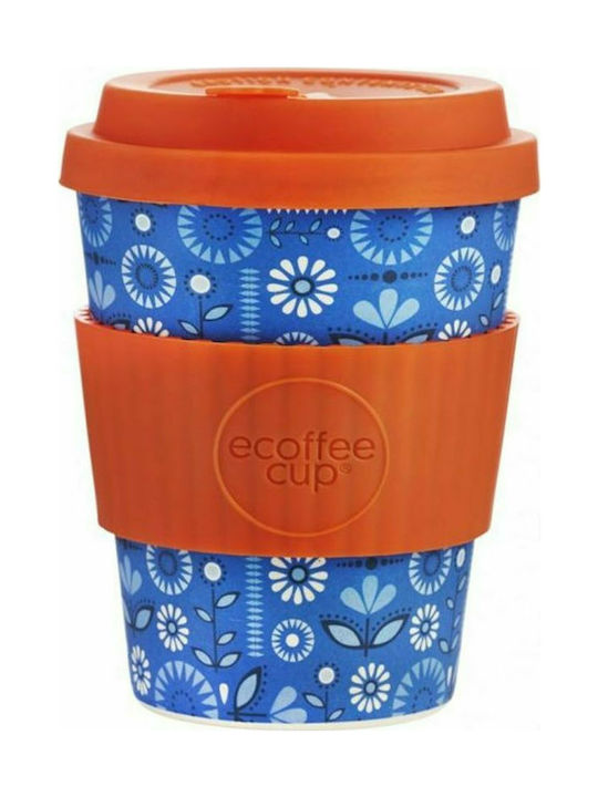 Ecoffee Cup Dutch Oven Bamboo Cup with Lid Blue 340ml 600222