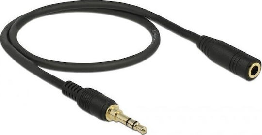 DeLock 3.5mm male - 3.5mm female Cable Black 0.5m (85574)