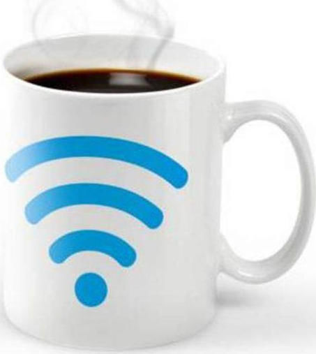 Hot Spot WiFi Wärmeempfindliche Porzellan Tasse Weiß 300ml