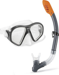 Intex Kids' Diving Mask Set with Respirator Reef Rider Μαύρη Εφηβική Black
