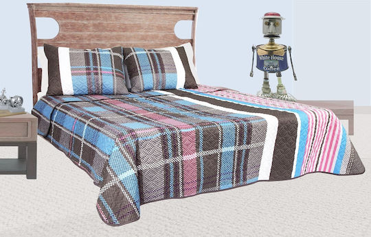 Mc Decor Ultrasonic Set Coverlet Queen Size Microfiber 7 220x240cm 3pcs