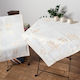 Silk Fashion Runner with Embroidery Set SD001 Beige 45x170cm