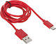 iBox IBOX USB 2.0 Cable USB-C male - USB-A Κόκκινο 1m IKUMTCR