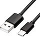 Partner Tele Regular USB 2.0 Cablu USB-C bărbătesc - USB-A Negru 2m Bulk