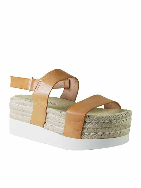 Jeffrey Campbell 556 Women's Flat Sandals Anatomic Flatforms in Beige Color 0101001629