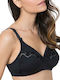 Elasti Cross Bra without Padding without Underwire Black
