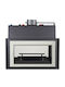 Metlor PCH2 Vitrus Ενεργειακό Τζάκι Ξύλου Καλοριφέρ 20.4kW Διαμπερές με Ανοιγόμενη Πόρτα Ανοιχτού Δοχείου White