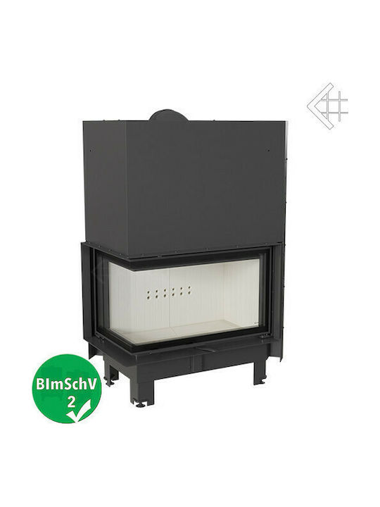 Kratki MBO P BS G Wood Fireplace Insert with Left Corner Window 15kW