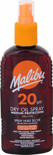 Malibu Αδιάβροχη Αντηλιακή Λοσιόν Σώματος SPF20 σε Spray 200ml