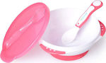 Kidsme Baby Food Bowl 6m+ made of Plastic Pink 2pcs